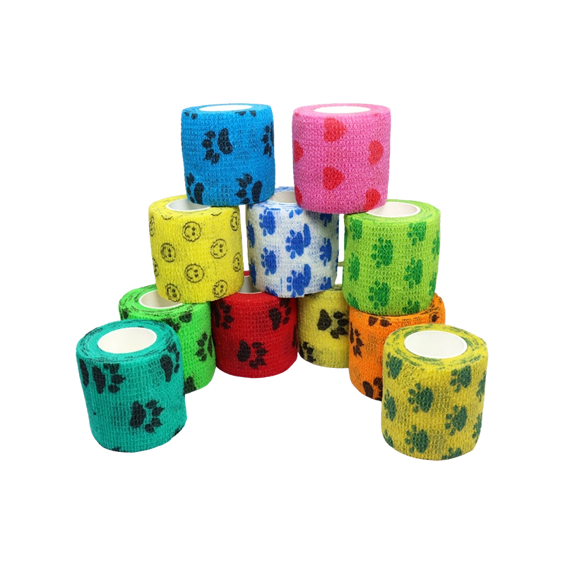 Nastro per benda avvolgente coesiva elastica non tessuta (stampa).